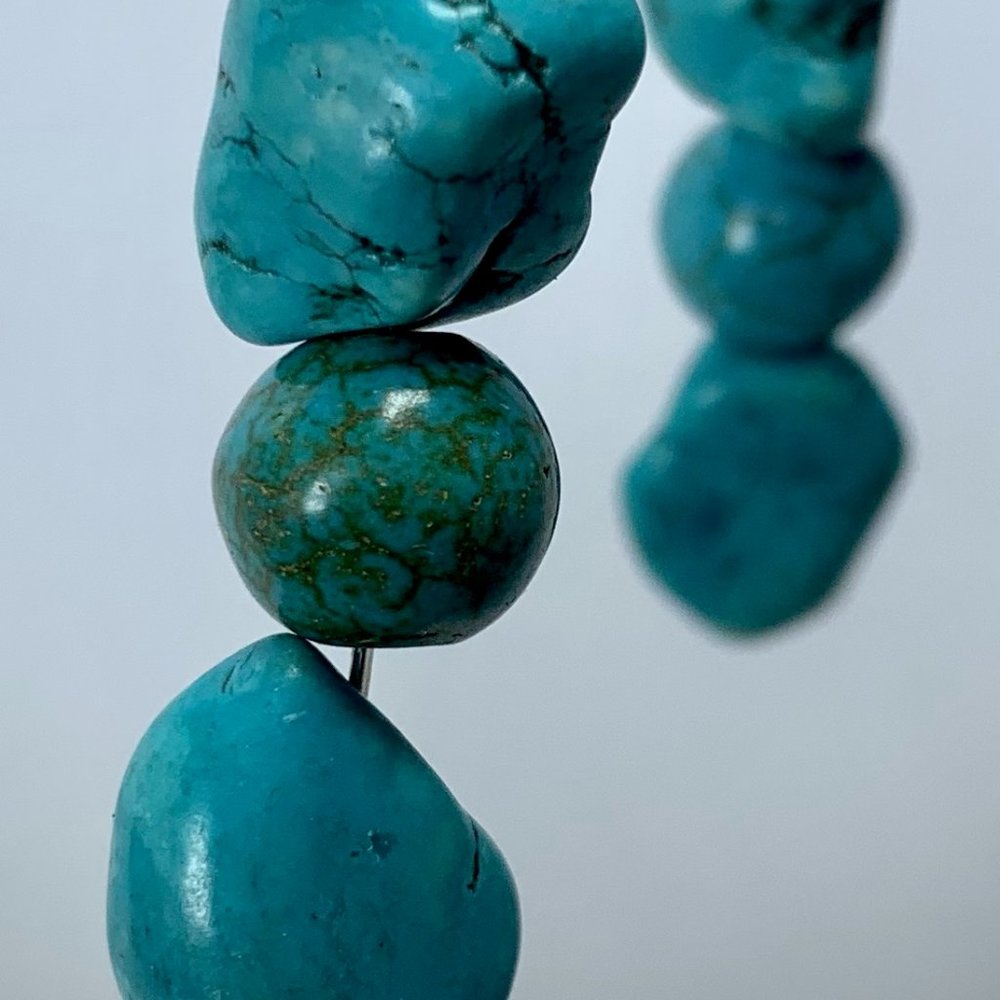 NWT Styled by Christa handmade turquoise drop earrings